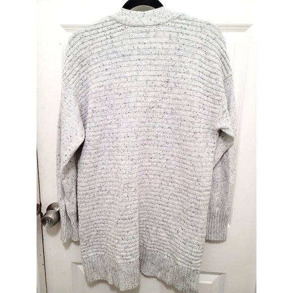 Talbots Women's Open-Front Speckled Cardigan With Zippered Sides - Picture 3 of 12